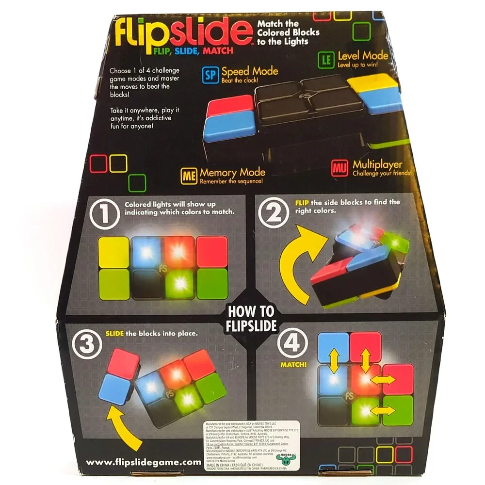 FlipSlide Electronic Game - NEW & SEALED - Moose Games - Match & Flip - Ages 8+